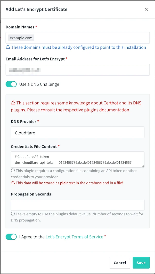 添加 SSL 证书