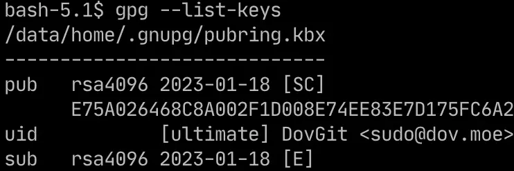 gpg-list-key